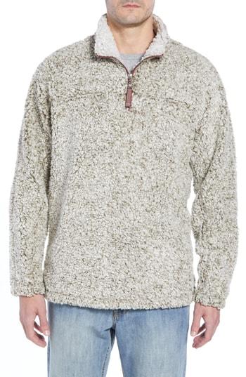 Men's True Grit Marled Quarter Zip Pullover - Green