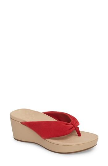 Women's Vionic Arabella Orthaheel Wedge Sandal M - Red