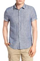 Men's Scotch & Soda Extra Slim Fit Linen Shirt - Blue