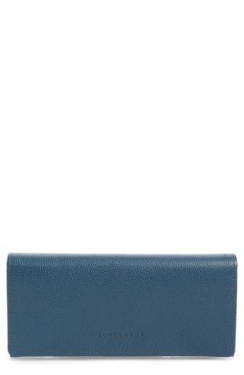 Women's Longchamp 'veau Foulonne' Continental Wallet - Red