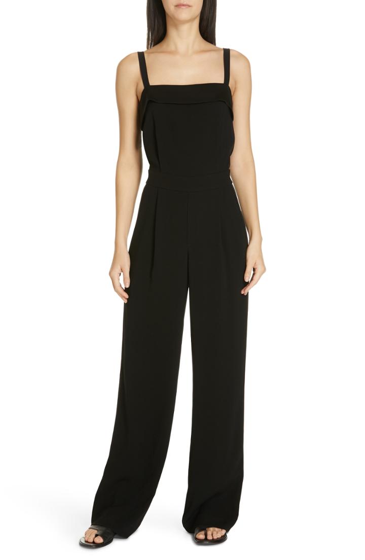 Women's Vince Sleeveless Tuxedo Jumpsuit - Black