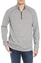 Men's Tommy Bahama On The Doubles Mock Neck Quarter Zip Pullover, Size - Grey