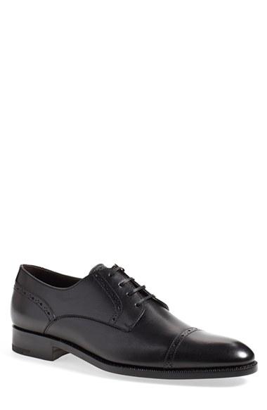 Men's Ermenegildo Zegna Cap Toe Derby .5us / 6.5uk - Black