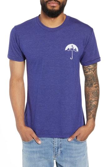 Men's Casual Industrees Umbrella Graphic T-shirt - Blue