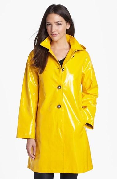 Women's Jane Post 'princess' Rain Slicker With Detachable Hood