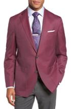 Men's David Donahue Aiden Classic Fit Wool Blazer L - Burgundy