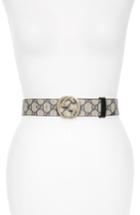 Women's Gucci Logo Buckle Belt 0 - Beige Blue/blue