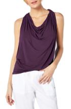 Women's Michael Stars Drape Neck Jersey Top, Size - Purple