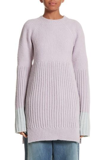 Women's Undercover Wool Tunic Sweater - Purple