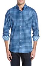 Men's Tailorbyrd Bayou Cone Check Sport Shirt, Size - Blue