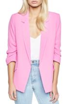 Women's Bardot Ruched Sleeve Blazer - Pink