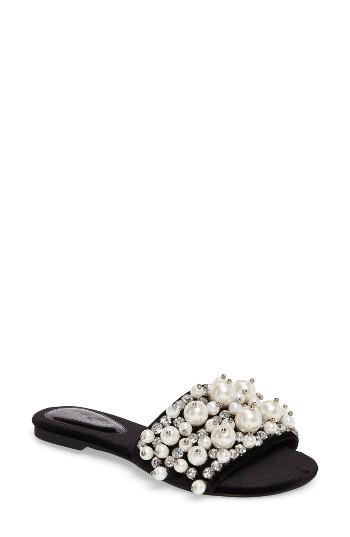 Women's Jeffrey Campbell Facil Embellished Slide Sandal M - Black