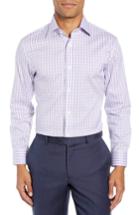 Men's Bonobos Bromley Slim Fit Check Dress Shirt .5 32 - Purple