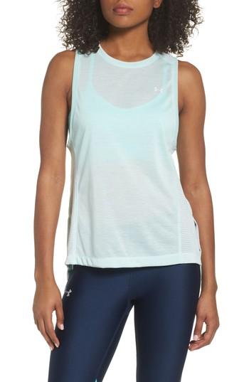 Women's Under Armour Threadborne Muscle Tank - White