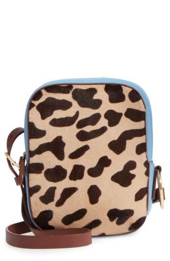 Diane Von Furstenberg Leather & Genuine Calf Hair Camera Bag - Brown