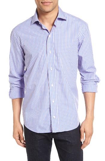 Men's Ledbury The Cole Classic Fit Gingham Sport Shirt - Pink