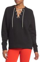 Women's Zella Lace-up Pullover - Black