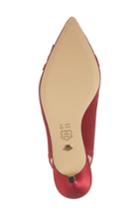 Women's Nina Taela Floral Embellished Slingback Pump M - Red