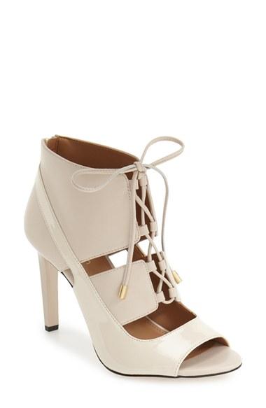 Women's Calvin Klein 'narea' Ghillie Peep Toe Pump M - Ivory