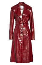 Women's Magda Butrym Leather Trench Coat Us / 34 Fr - Burgundy