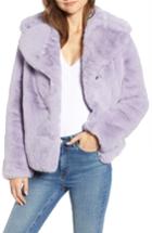 Women's Kensie Faux Fur Chubby Coat - Purple