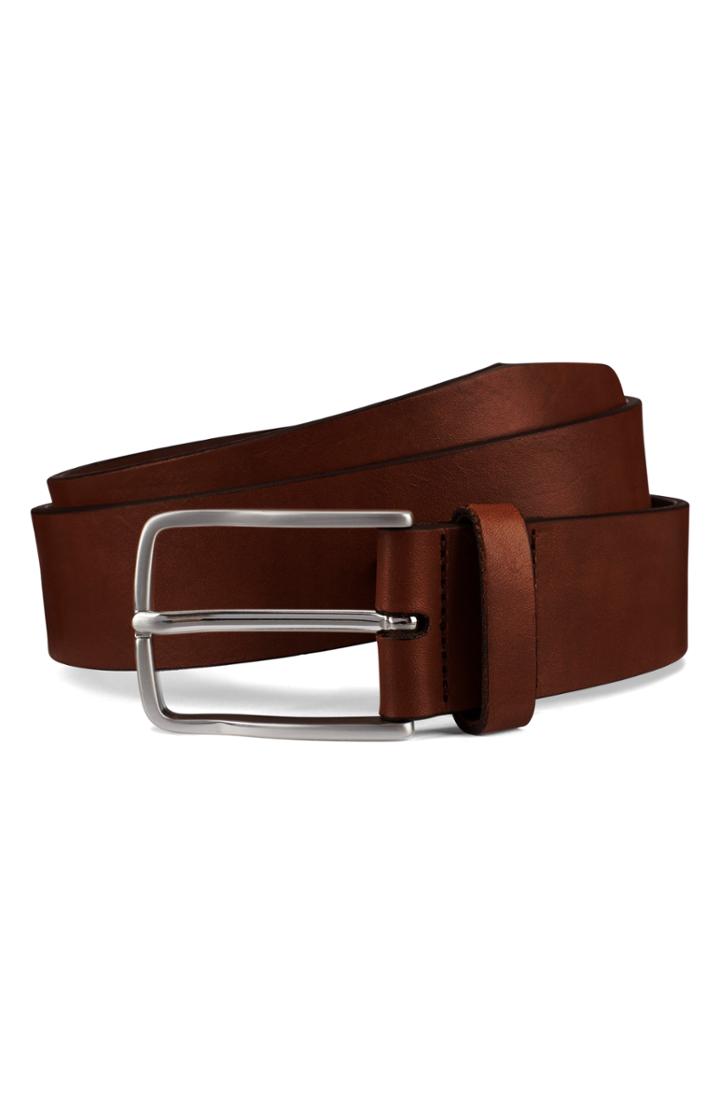Men's Allen Edmonds Broadway Avenue Leather Belt - Chili Calfskin