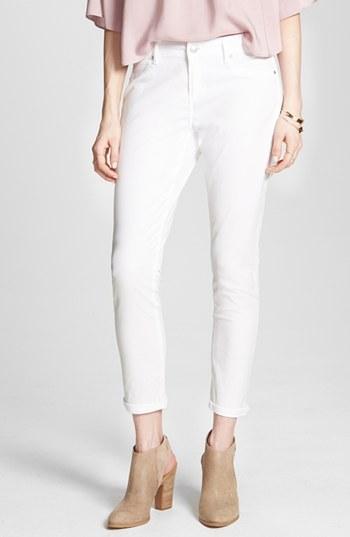 Articles Of Society 'cindy' Skinny Cotton Trousers (juniors) (online Only) Womens White