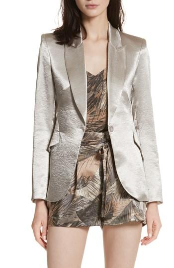 Women's L'agence Chamberlain Metallic Blazer - Metallic