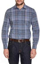 Men's Luciano Barbera Trim Fit Plaid Sport Shirt