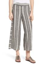 Women's Bp. Stripe Linen Blend Pants, Size - Black
