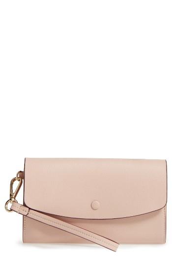 Women's Halogen Leather Wristlet - Pink