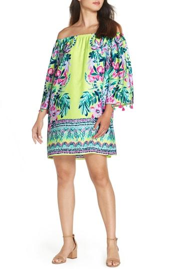 Women's Lilly Pulitzer Payge Off The Shoulder Dress - Yellow