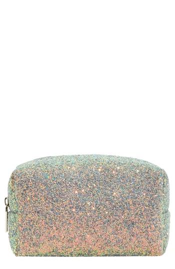 Skinnydip Teal Glitter Makeup Bag, Size - No Color