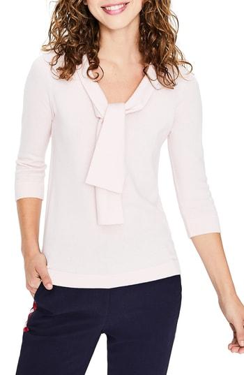 Women's Boden Tie Neck Sweater (similar To 16w-18w) - Burgundy