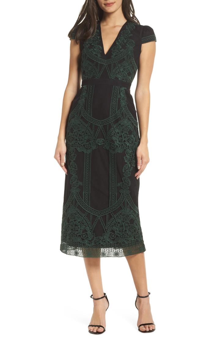 Women's Foxiedox Remmy Embroidered Midi Dress