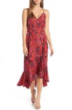 Women's J.crew Floral Drapey Ruffle Faux Wrap Dress