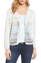 Women's Nic+zoe Rainbow Moto Cardigan - Beige