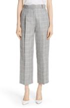 Women's Sandro Check Wide Leg Crop Pants Us / 36 Fr - Grey