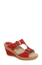 Women's Dansko Carla Wedge Mule Sandal .5-6us / 36eu M - Red