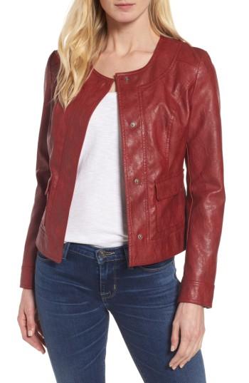 Women's Kut From The Kloth Ainsley Faux Leather Jacket - Red