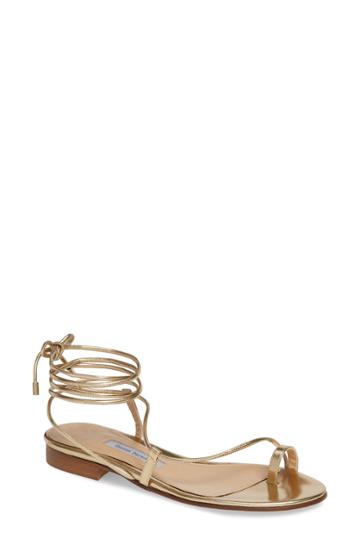 Women's Emme Parsons Susan Ankle Tie Sandal Us / 37eu - Metallic