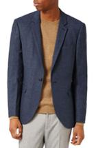 Men's Topman Wool Blend Sport Coat 32 - Blue