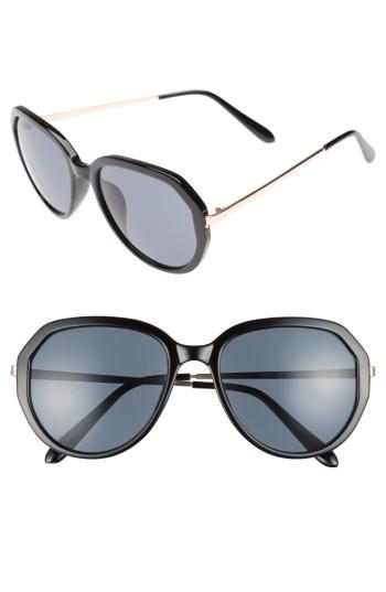Women's Bp. 60mm Geo Round Sunglasses - Black/ Black