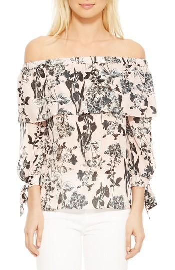 Women's Parker Mandy Off The Shoulder Silk Blouse - Pink