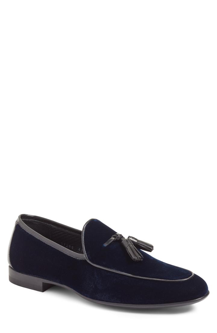 Men's Magnanni Denton Tassel Loafer .5 M - Blue