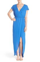 Women's Charles Henry Faux Wrap Woven Maxi Dress