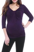 Women's Kimi And Kai Grace Twist Knot Maternity Top - Purple