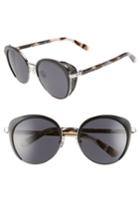 Women's Jimmy Choo Gabby 56mm Special Fit Round Sunglasses - Black