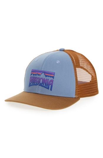 Men's Patagonia Fitz Roy Frostbite Trucker Cap - Blue