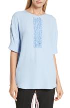 Women's N Degree21 Ruffle Neck Blouse Us / 42 It - Blue